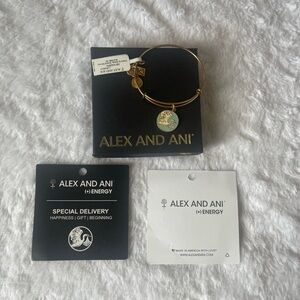 NWT Alex and Ani + Energy - Special delivery Stork Charm Bracelet 2014 edition